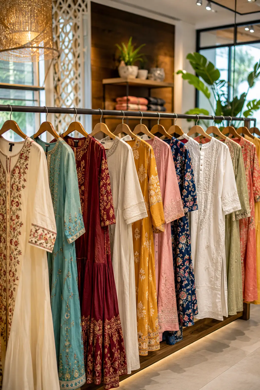 Best kurti designs for women in 2026 displayed in a modern fashion boutique